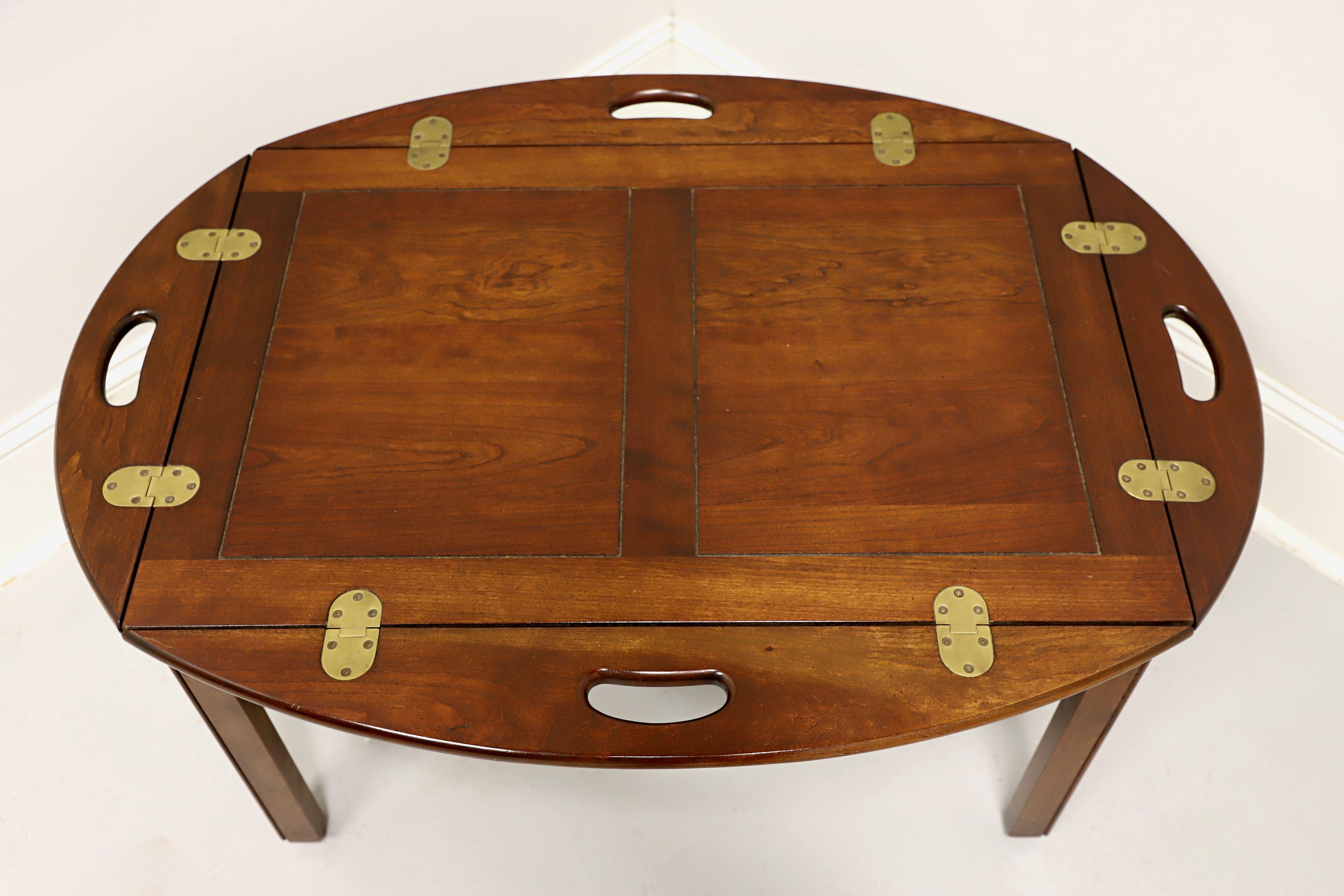 PENNSYLVANIA HOUSE Solid Cherry Butler's Tray Coffee Table In Good Condition In Charlotte, NC