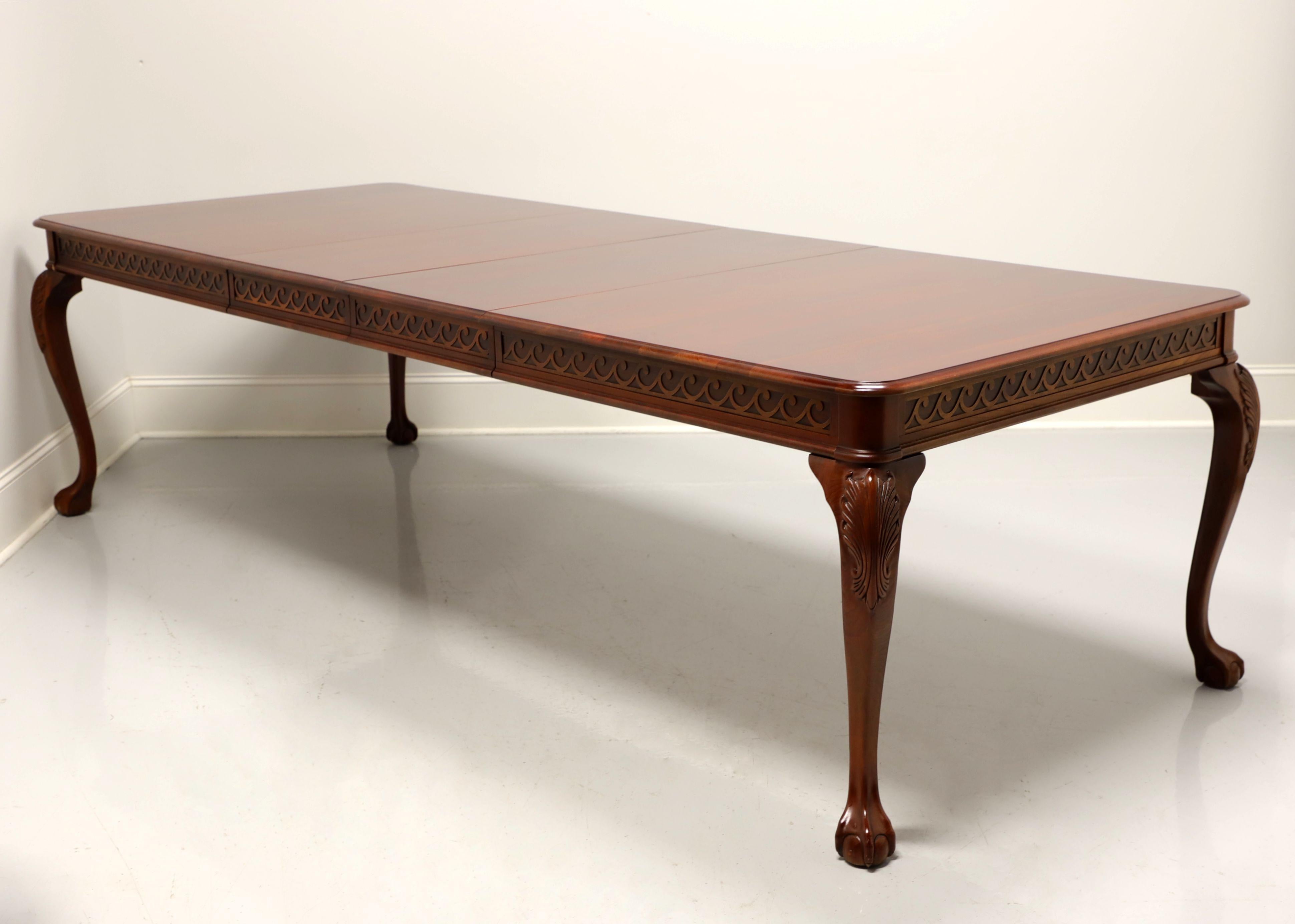 PENNSYLVANIA HOUSE Solid Cherry Chippendale Style Ball in Claw Dining Table In Good Condition In Charlotte, NC