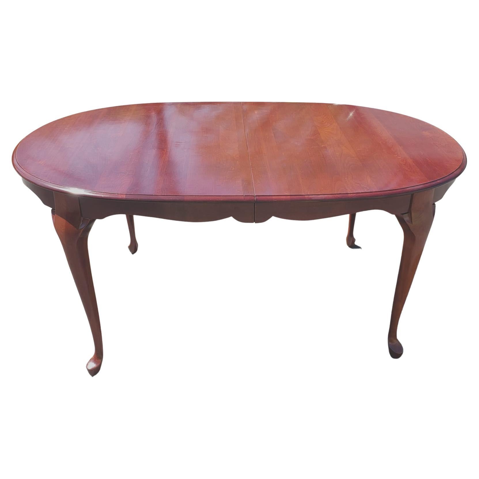 American Pennsylvania House Solid Cherry Queen Anne Extention Dining Table For Sale