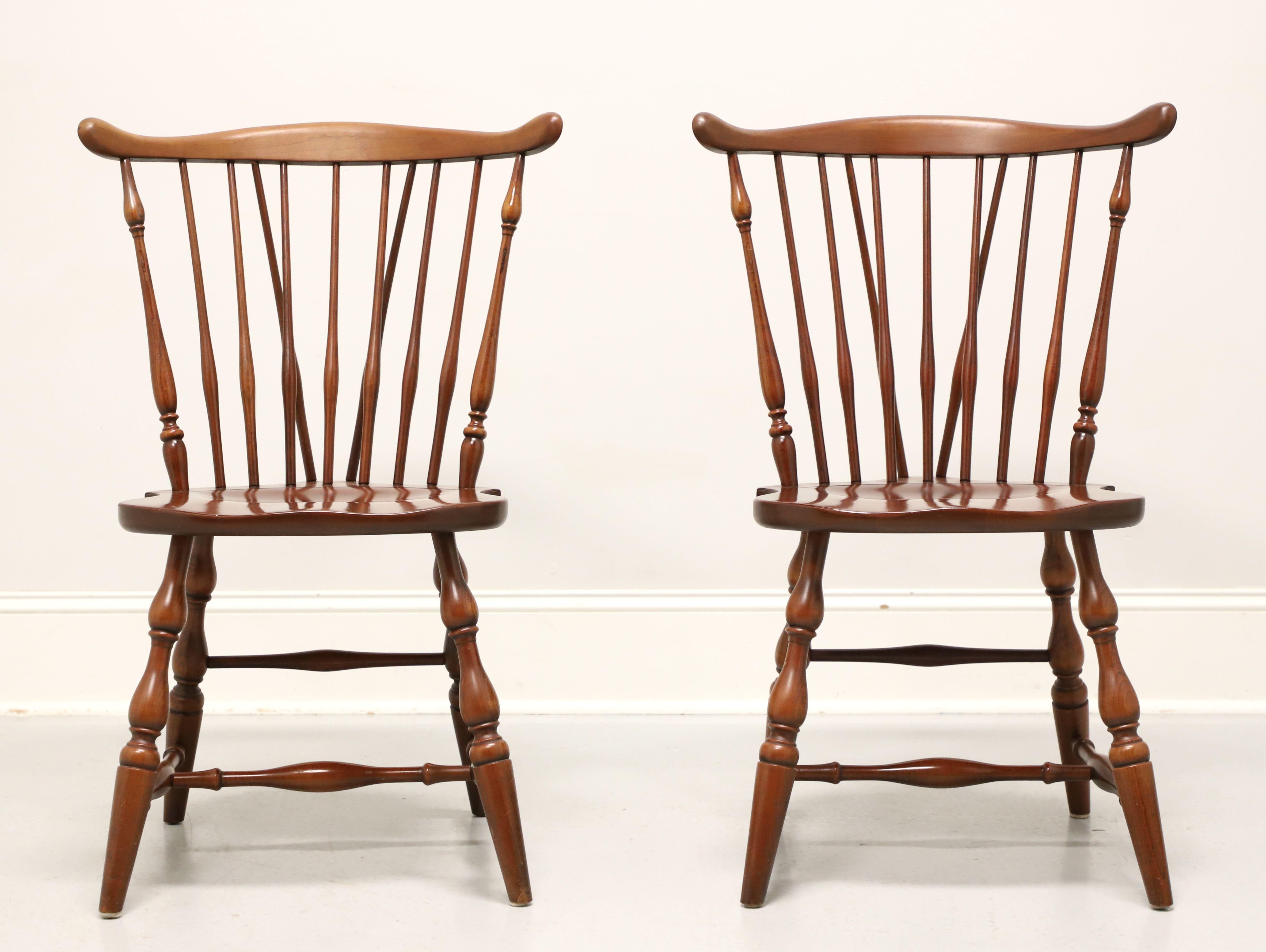 American Colonial PENNSYLVANIA HOUSE Solid Cherry Windsor Dining Side Chairs - Pair B