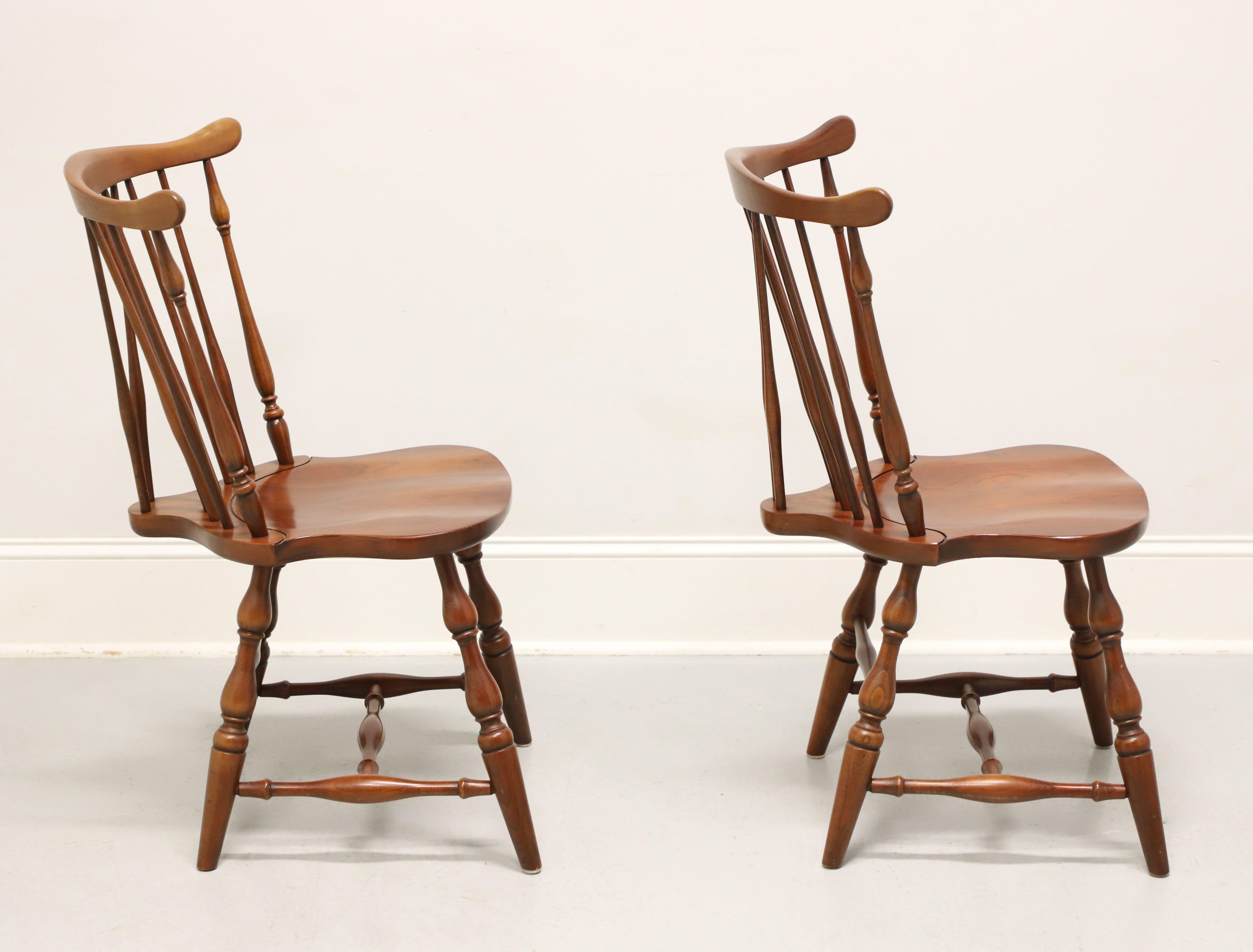 American PENNSYLVANIA HOUSE Solid Cherry Windsor Dining Side Chairs - Pair B