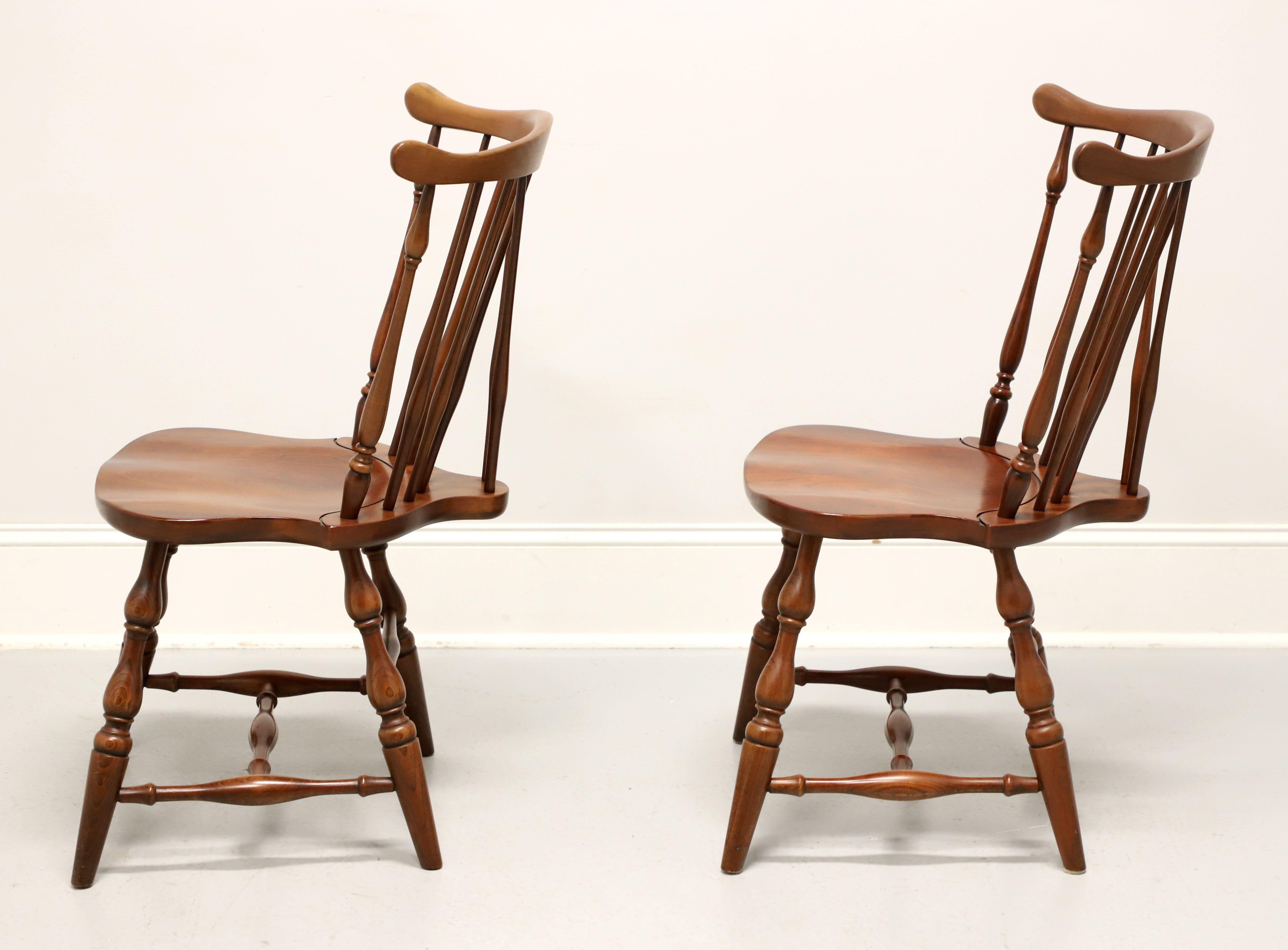 20th Century PENNSYLVANIA HOUSE Solid Cherry Windsor Dining Side Chairs - Pair B