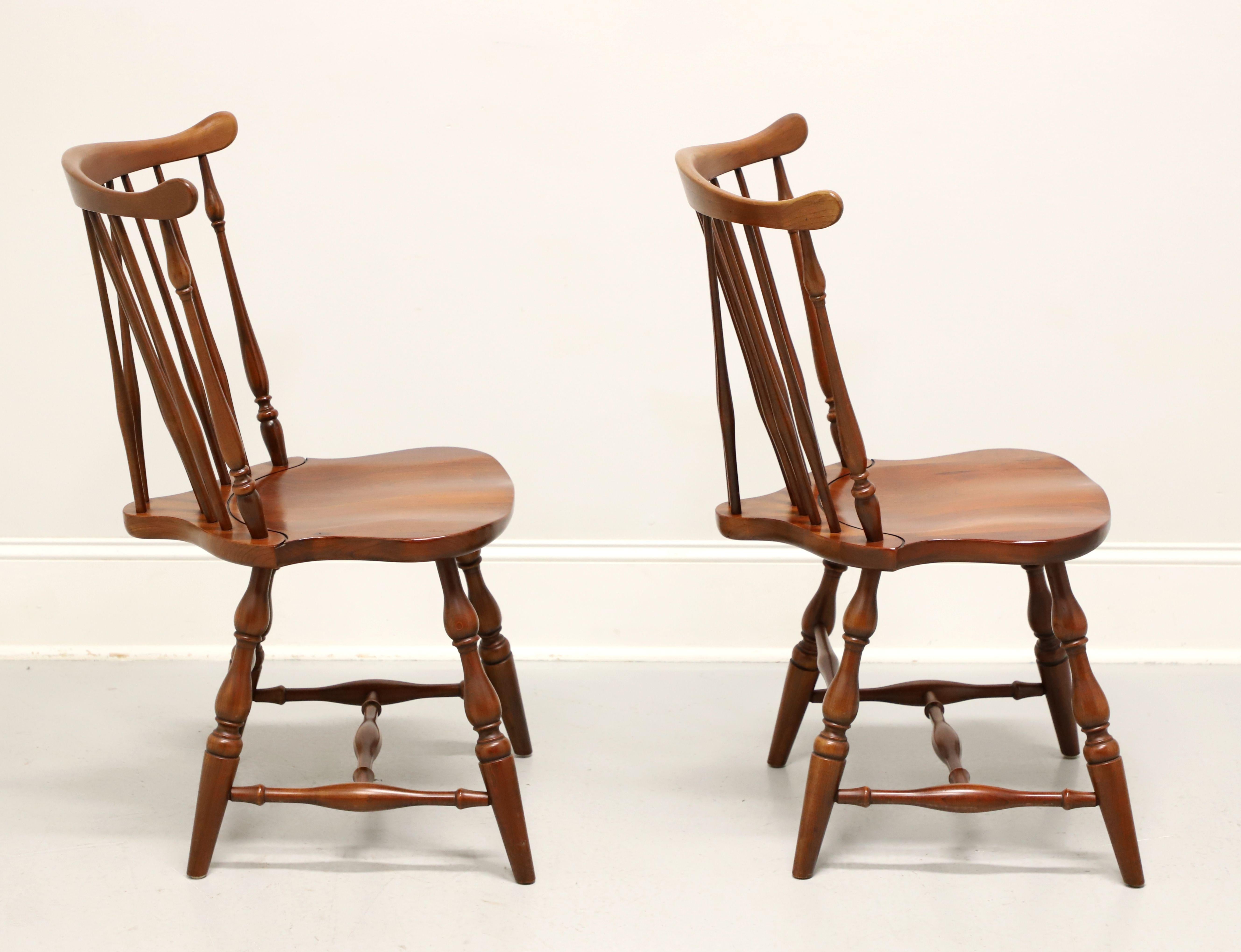 American Colonial PENNSYLVANIA HOUSE Solid Cherry Windsor Dining Side Chairs - Pair A