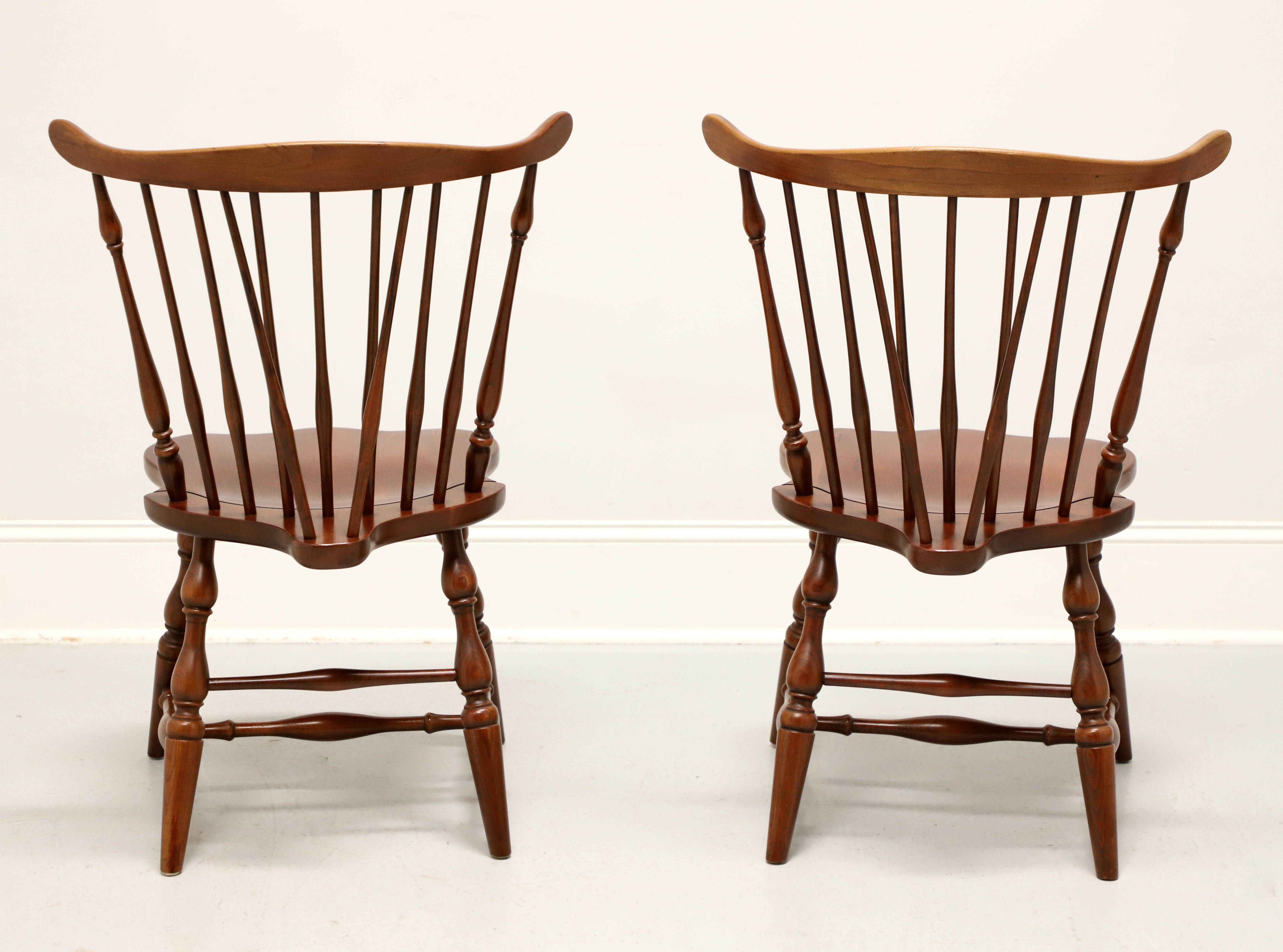 American PENNSYLVANIA HOUSE Solid Cherry Windsor Dining Side Chairs - Pair A