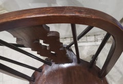 Pennsylvania House Solid Oak Fiddle Back Brace Back Chairs, A pair