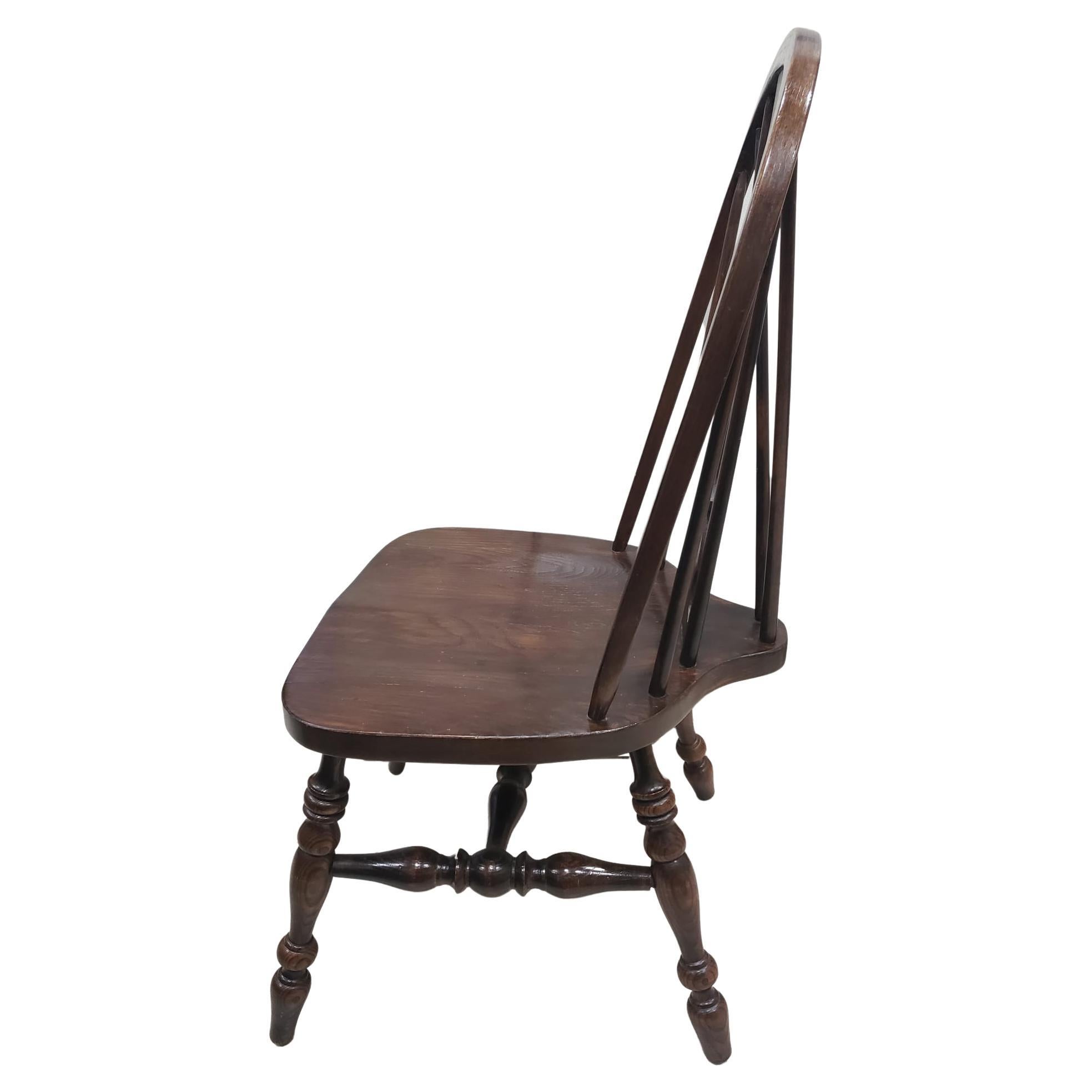 American Pennsylvania House Solid Oak Fiddle Back Brace Back Chairs, A pair