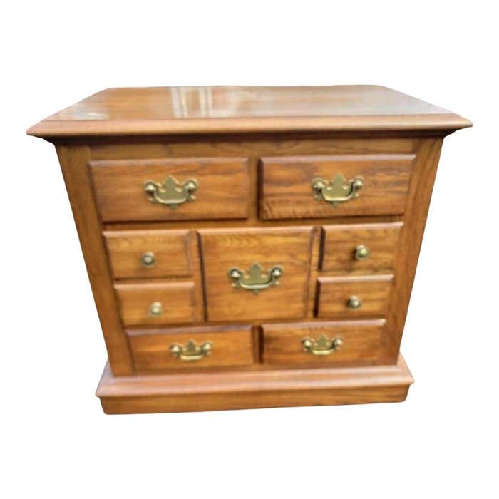Pennsylvania House Solid Tiger Oak Chest Nightstand at 1stDibs tiger