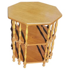 Pennsylvania House Vintage 3 Tier Solid Maple Octagonal Side Table, Circa 1970s