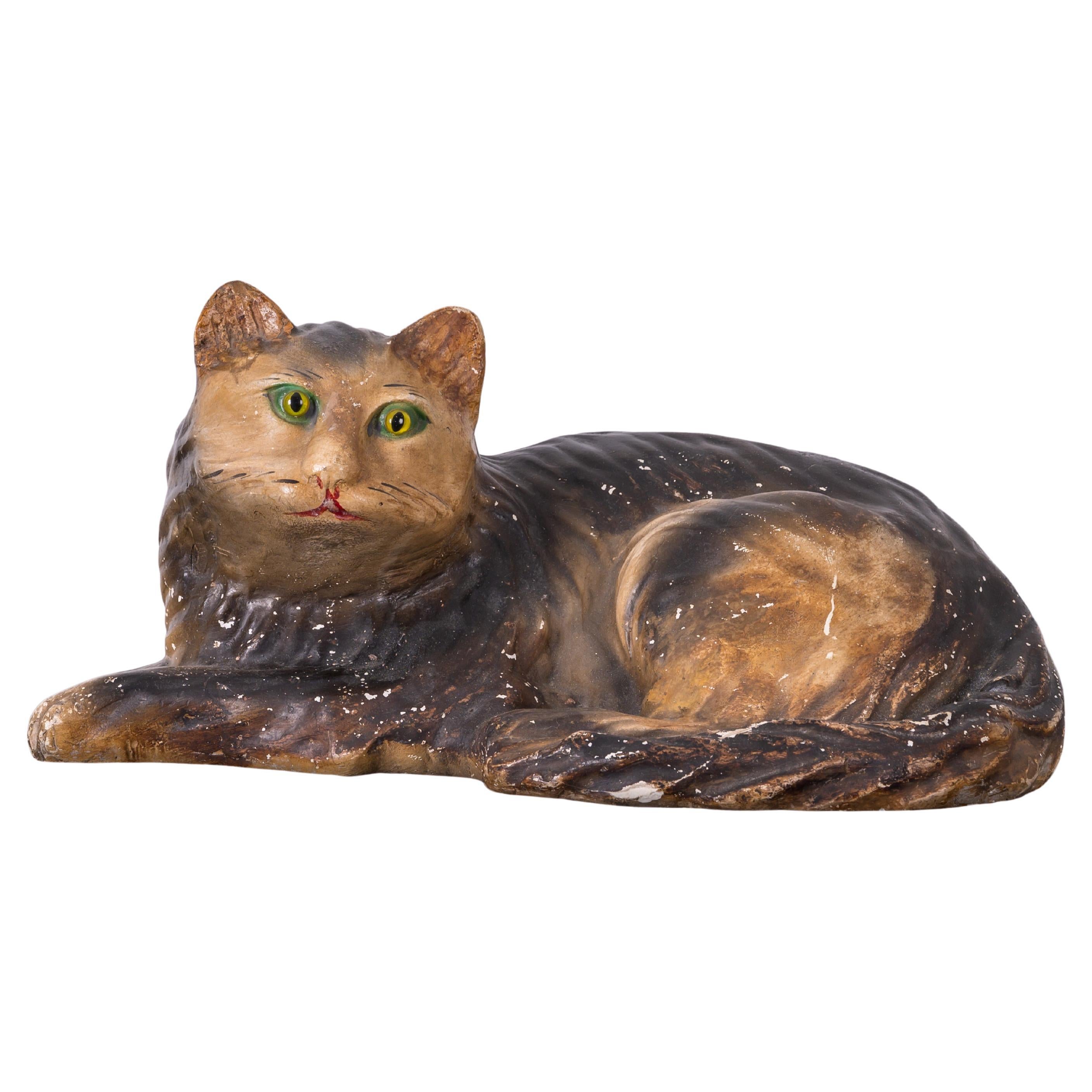 Pennsylvania Painted Chalkware Cat For Sale