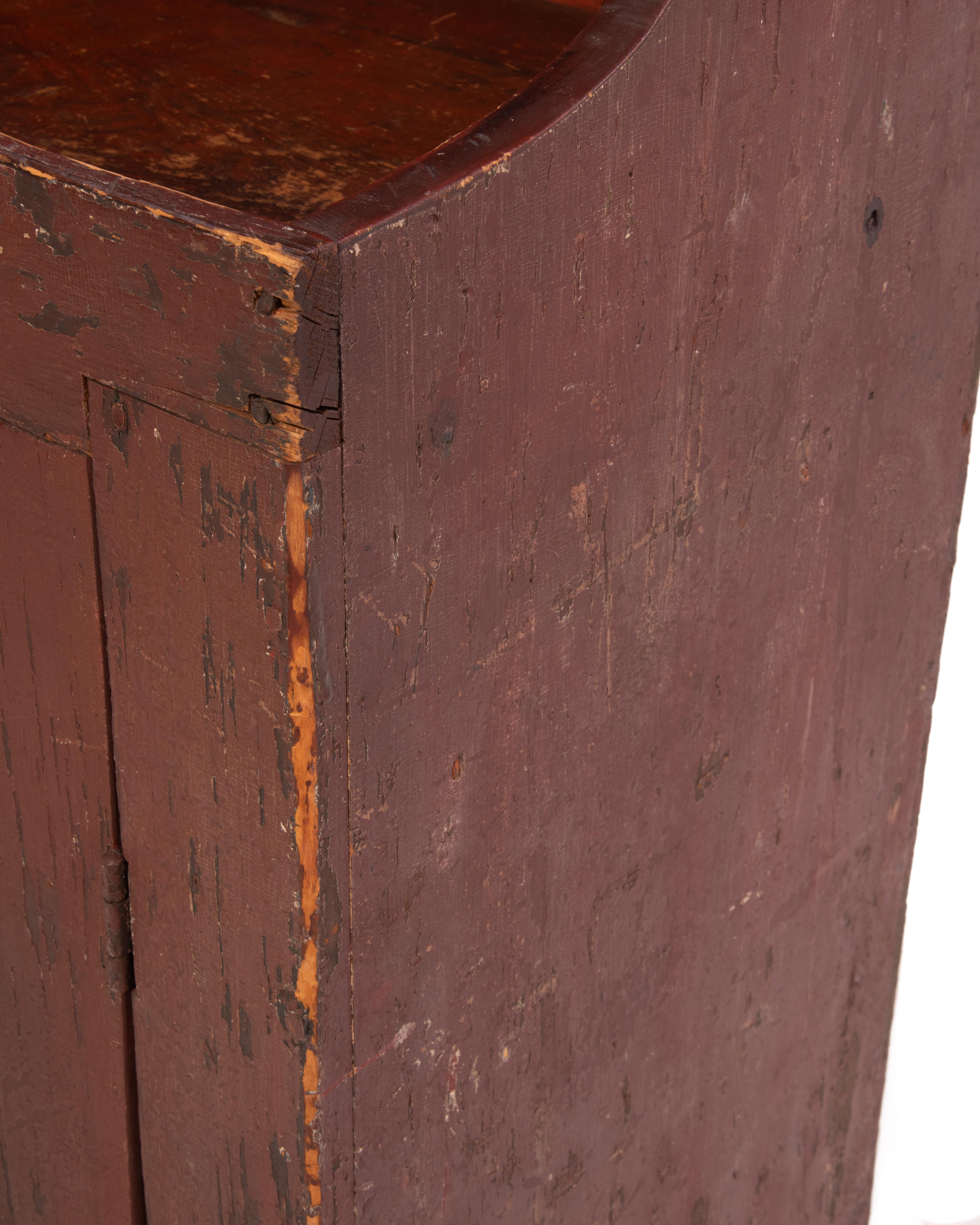 Pennsylvania Primitive Red Painted Dry Sink Cupboard 19th Century For Sale 6