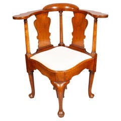 Pennsylvania Queen Anne Walnut Corner Chair