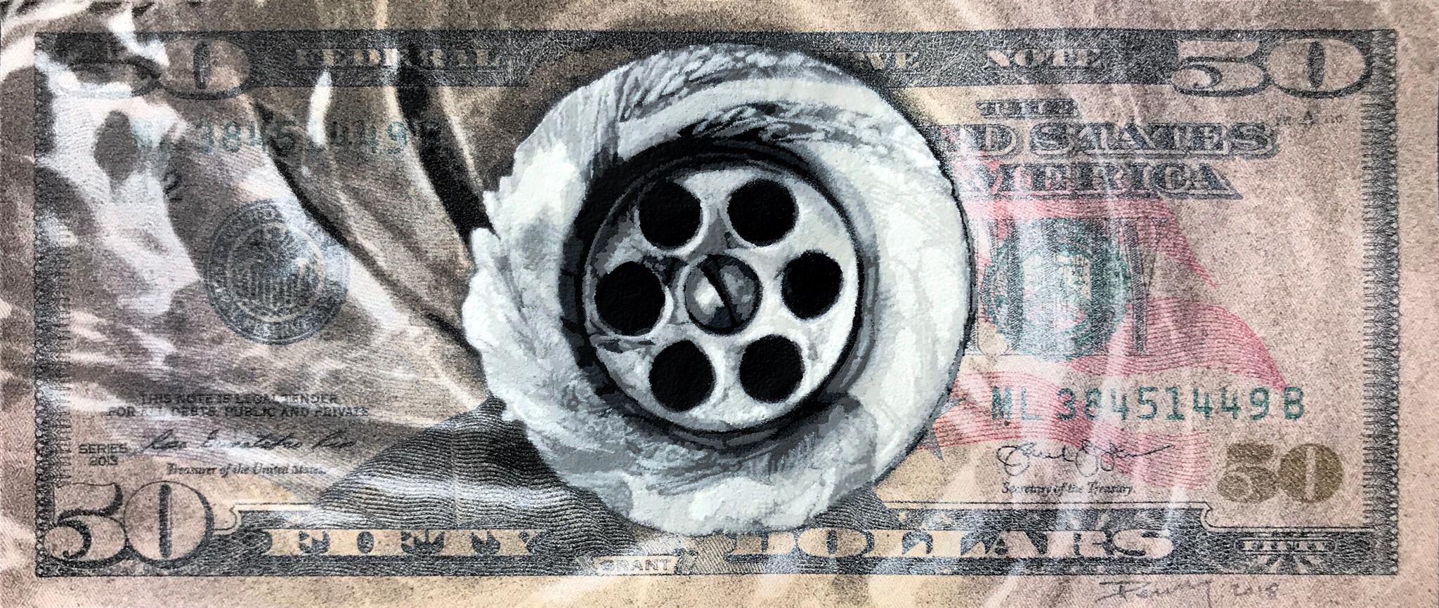 Drain - Fifty Dollar - Contemporary Mixed Media Art by Penny