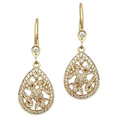 Penny Preville 18k Rose Gold Diamond Drop Earrings