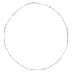 Penny Preville 18K White Gold Diamond By-the-Yard Necklace