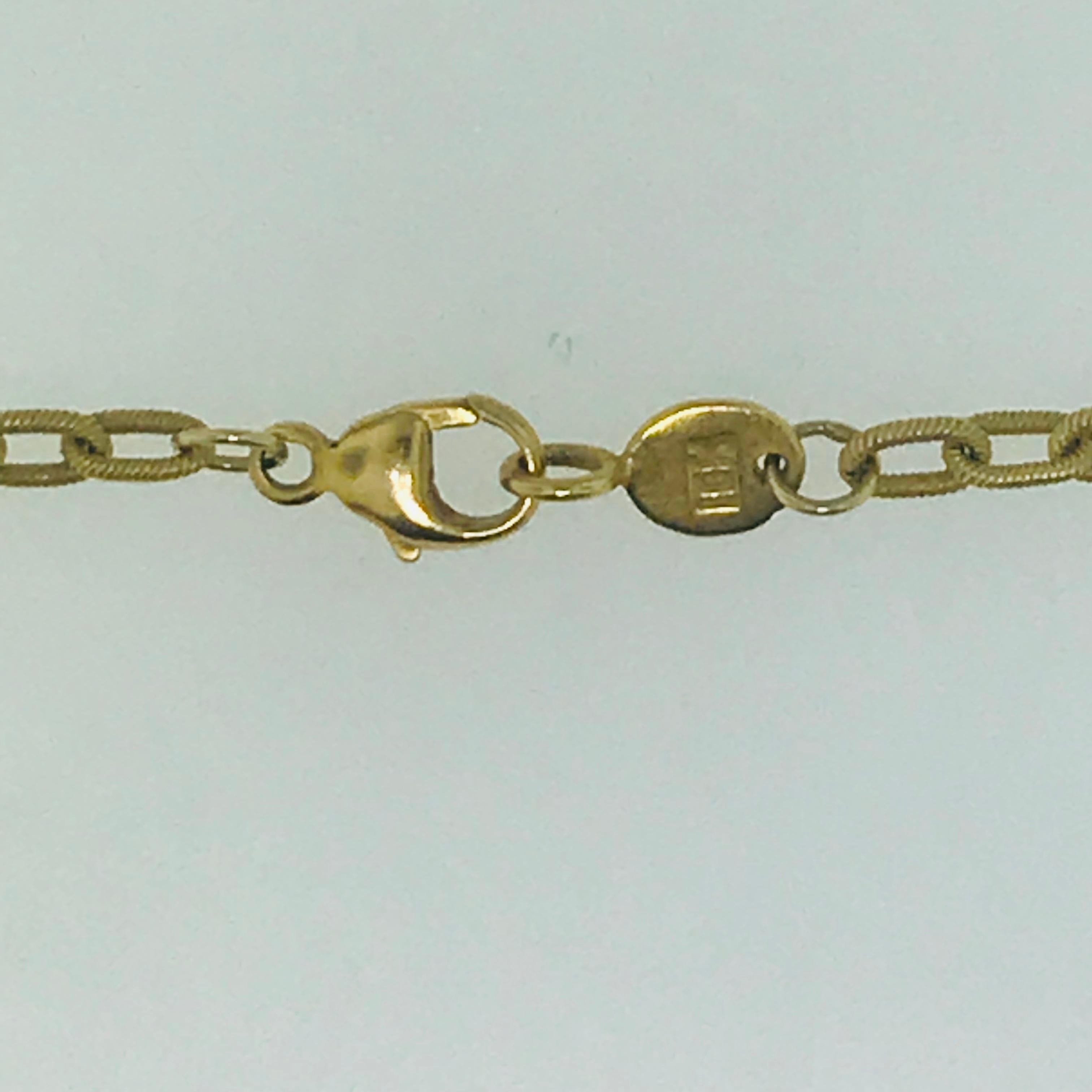 Penny Preville .20 Carat Diamond Necklace in 18 Karat Yellow Gold Pendant Chain 2