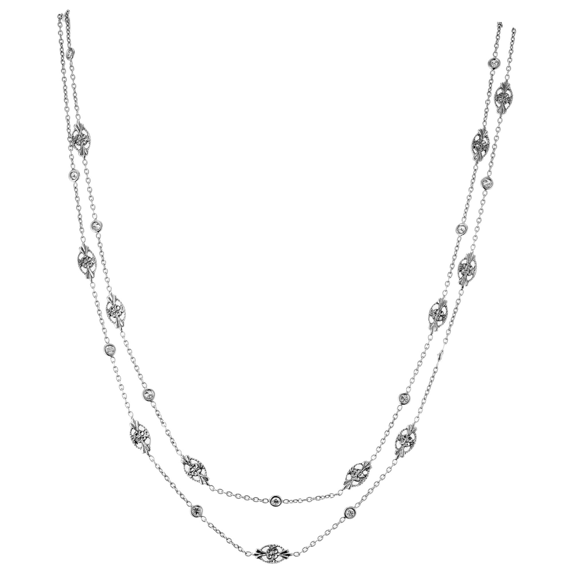 Penny Preville .60 Carat Diamond White Gold Eyeglass Necklace