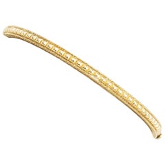 Penny Preville Engraved Bangle Bracelet, 18 Karat Yellow Gold