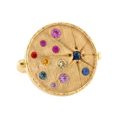 PENNY PREVILLE Nachlass 18k Sapphire "Galaxy Duster" Ring