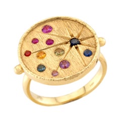 PENNY PREVILLE Nachlass 18k Sapphire "Galaxy Duster" Ring