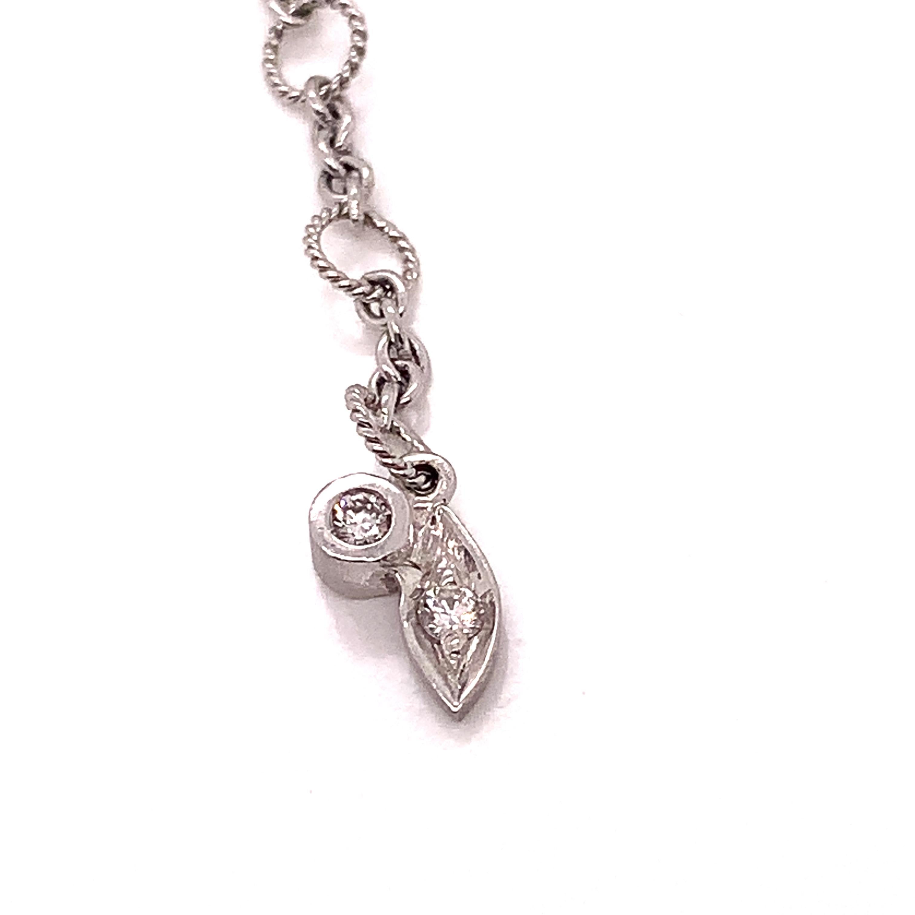 Penny Preville Eternity Leaf Platinum and Diamond Choker Necklace 3