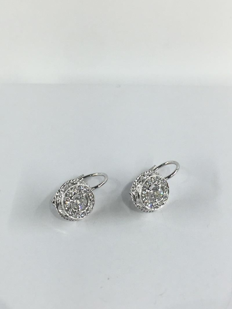 Women's or Men's Penny Preville Ladies Diamond Earring E1002W For Sale