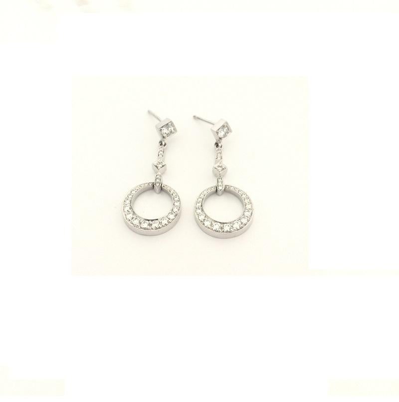 Penny Preville ladies Diamond Earring 
18k White Gold 
Diamond 1.04 carat total weight 
Post back 
E8598W