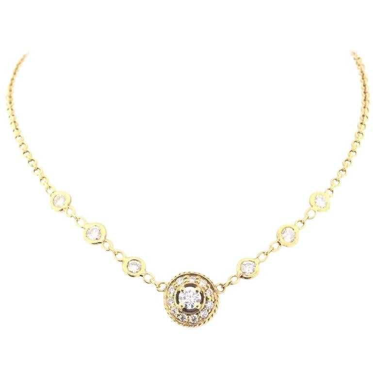 Penny Preville - 18K White Gold Aquamarine & Diamond Necklace