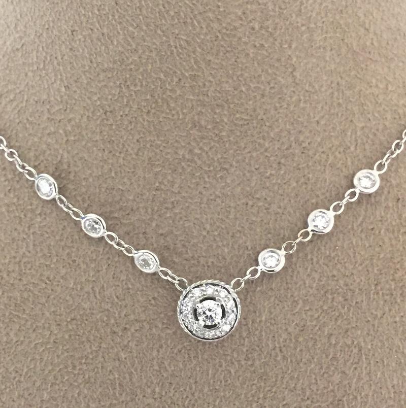 Penny Preville Ladies Diamond Necklace 
18k White Gold 
Diamond 051 carat total weight 
Chain 16