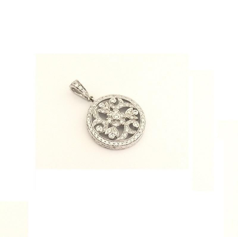 Penny Preville Ladies Diamond Pendent
18k White Gold 
Diamond 1.08 carat total weight 
C6094W