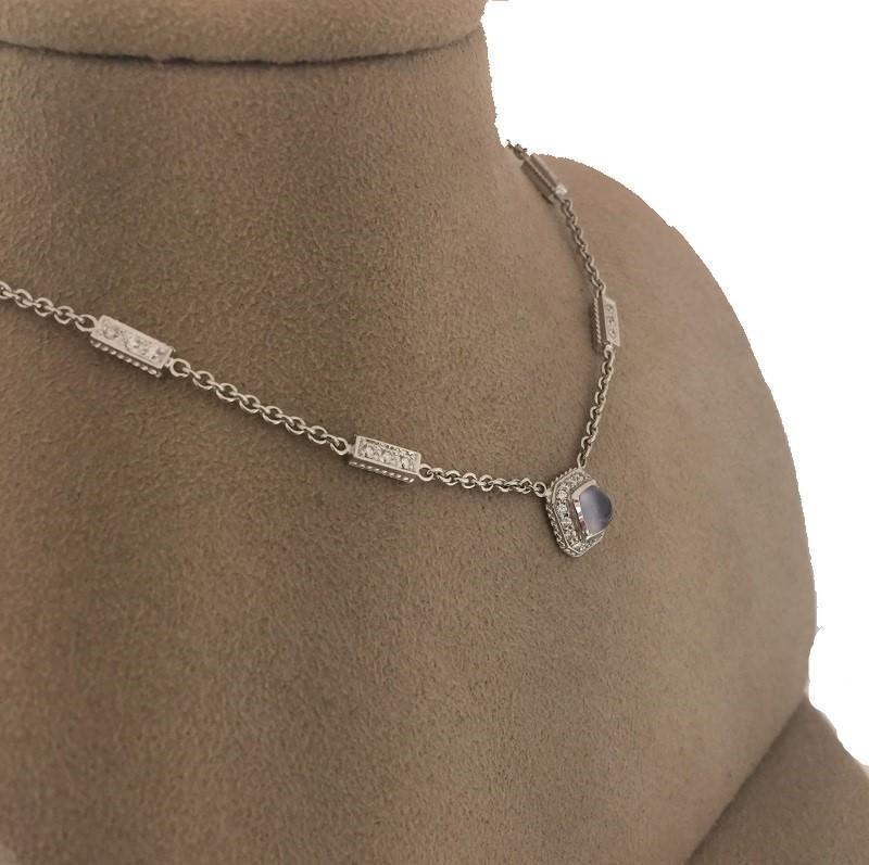 Collana con diamanti A. Stone di Penny Preville 
Oro bianco 18k 
A. Stone 
Diamante da 0,59 carati
Catena da 16