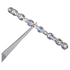 Penny Preville Pulsera de diamantes con piedra lunar Oro blanco de 18 quilates 18,7 g 6,5 pulgadas