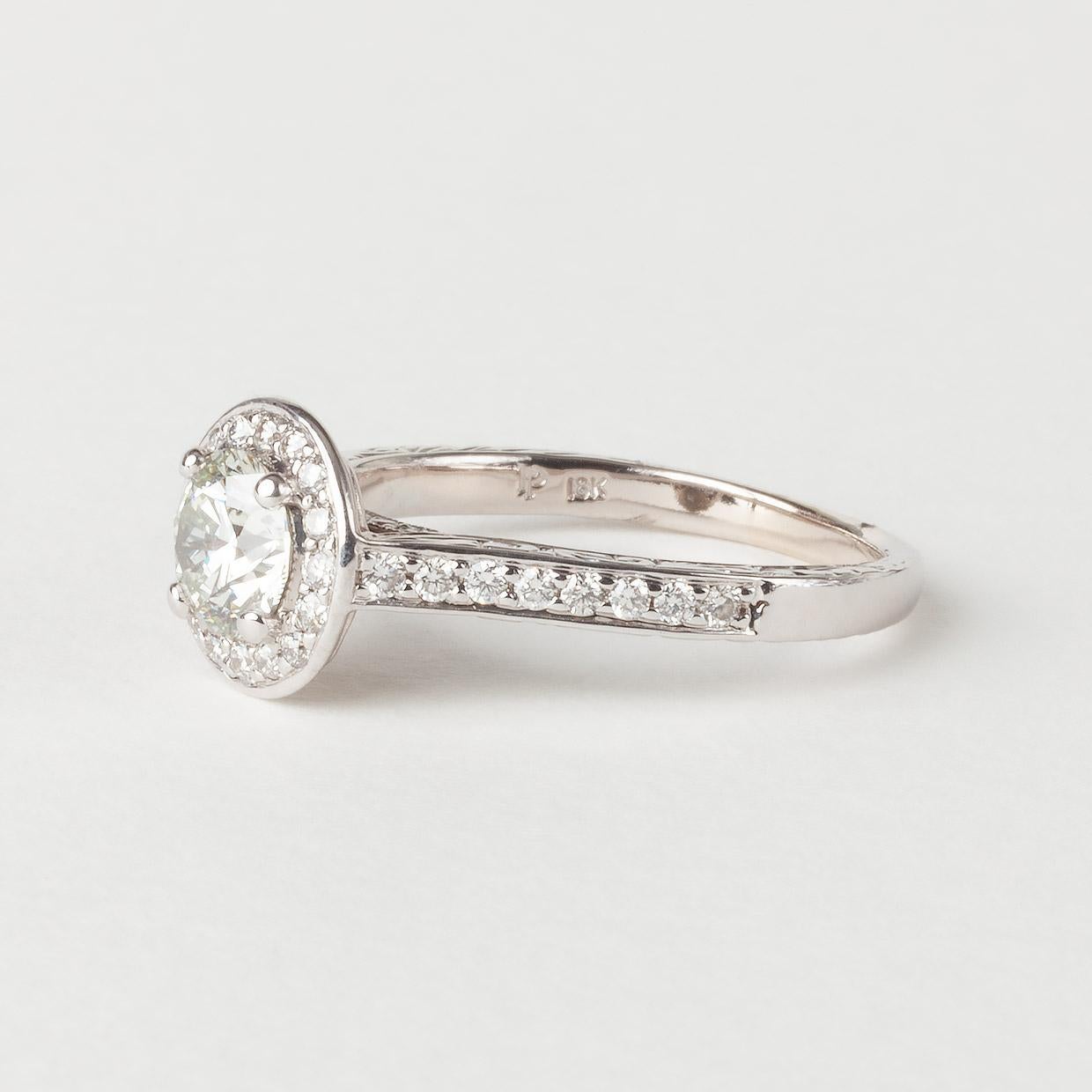 Product Details:
Estimated Retail:  $6,480.00
Brand: Penny Preville
Collection: Penelope
Main Stone: Diamond
Main Stone Shape: Round
Main Stone Weight: 0.73
Main Stone Color: I
Diamond Color: I
Main Stone Clarity: SI1
Clarity: SI1
Main Stone