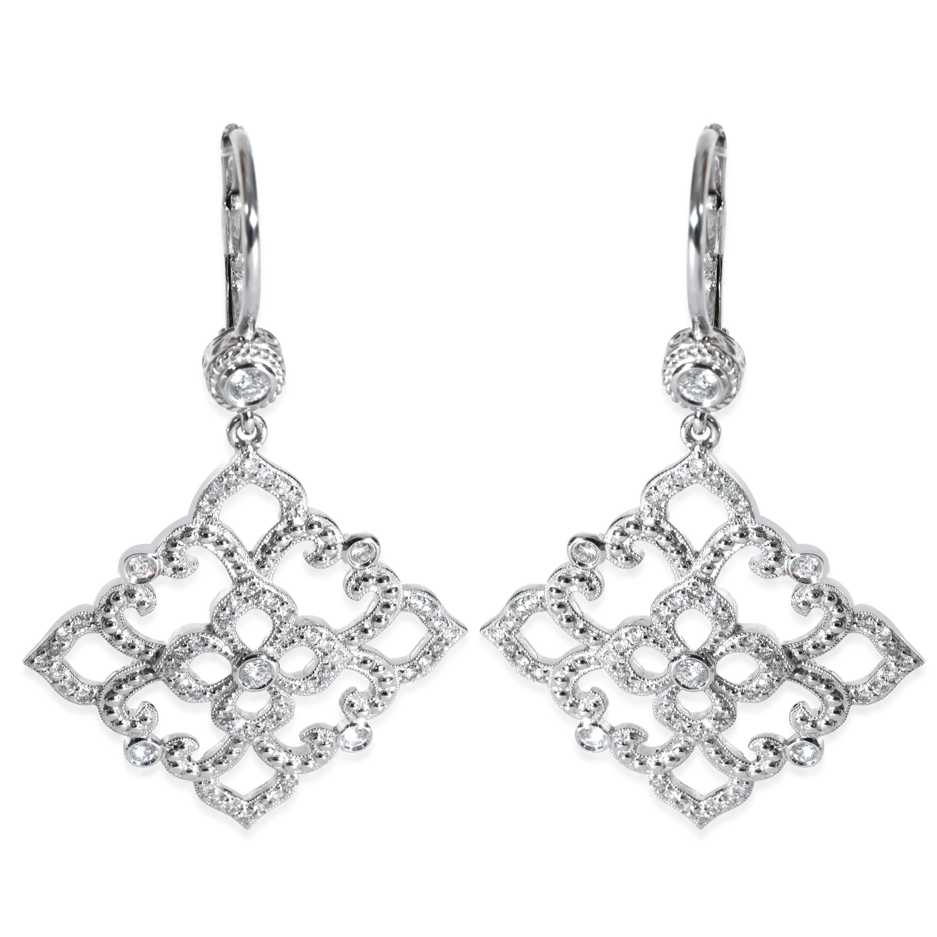 Penny Preville Weißgold Diamant-Spitzen-Ohrringe im Zustand „Gut“ im Angebot in New York, NY