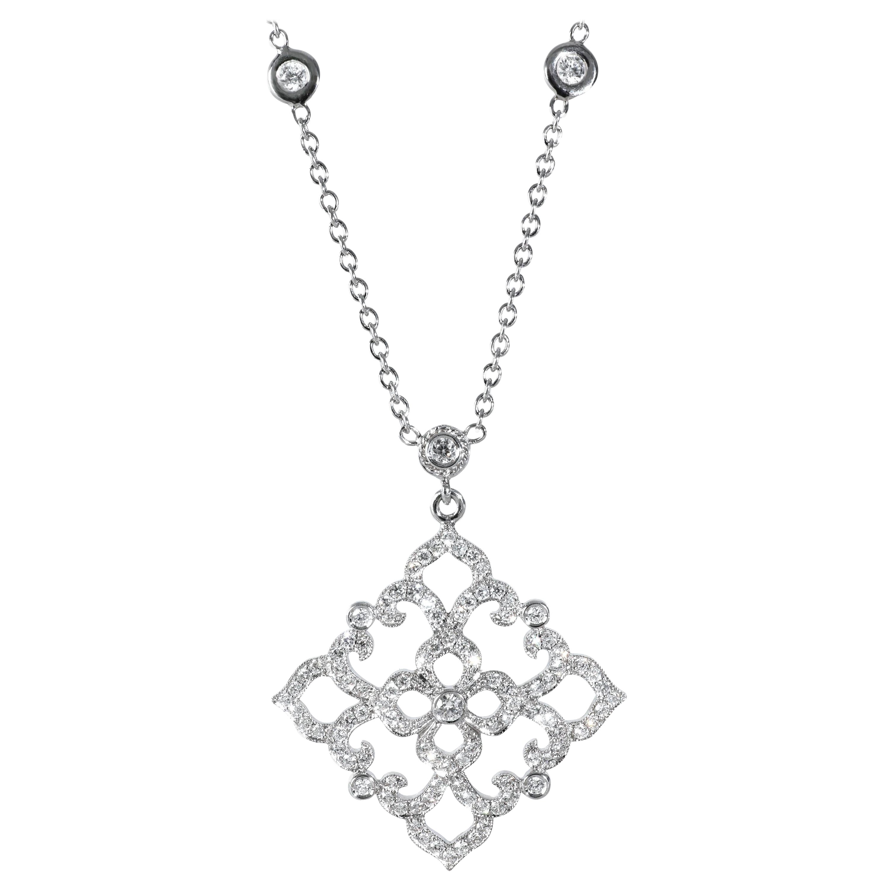 Penny Preville Weißgold Diamant-Spitzen-Anhänger im Angebot