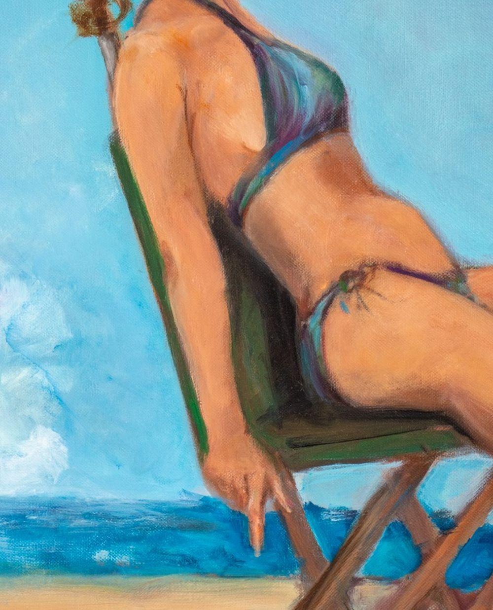 Strand-Szene (Zeitgenössisch), Painting, von Penny Purpura
