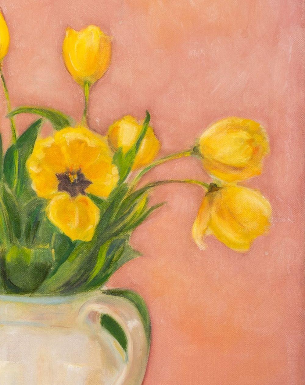 Blumenstrauß aus Tulpen Stillleben (Zeitgenössisch), Painting, von Penny Purpura