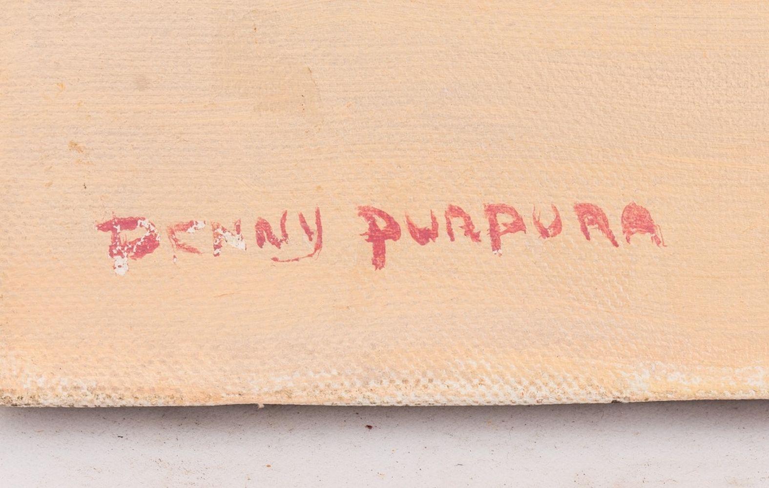 Penny Purpura (Amerikanerin, XX-XXI), Tulpenstrauß Stillleben, Öl auf Leinwand, gelbe Tulpen in einem Krug, links unten signiert, ungerahmt. 20