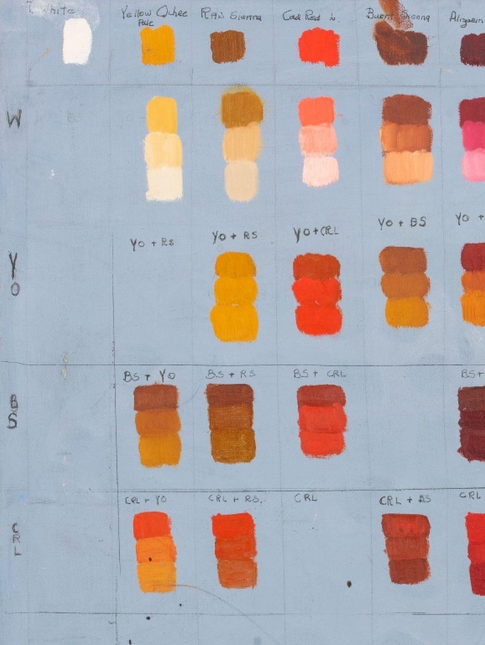 Pantone Color Swatch Composition - Painting by Penny Purpura