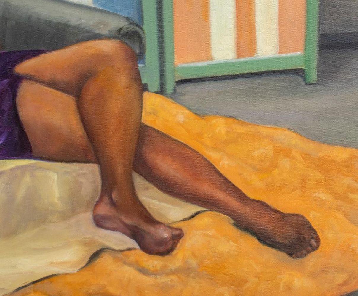 Liegende Frau – Painting von Penny Purpura