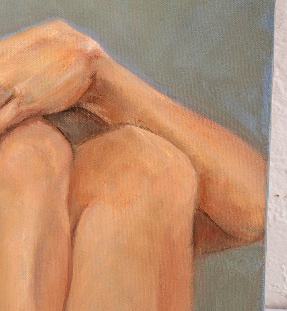 Penny Purpura (American, XX-XXI) Study of a Woman's Body, Oil on Canvas, depicting an arm resting atop two legs, signed to edge, unframed. 16