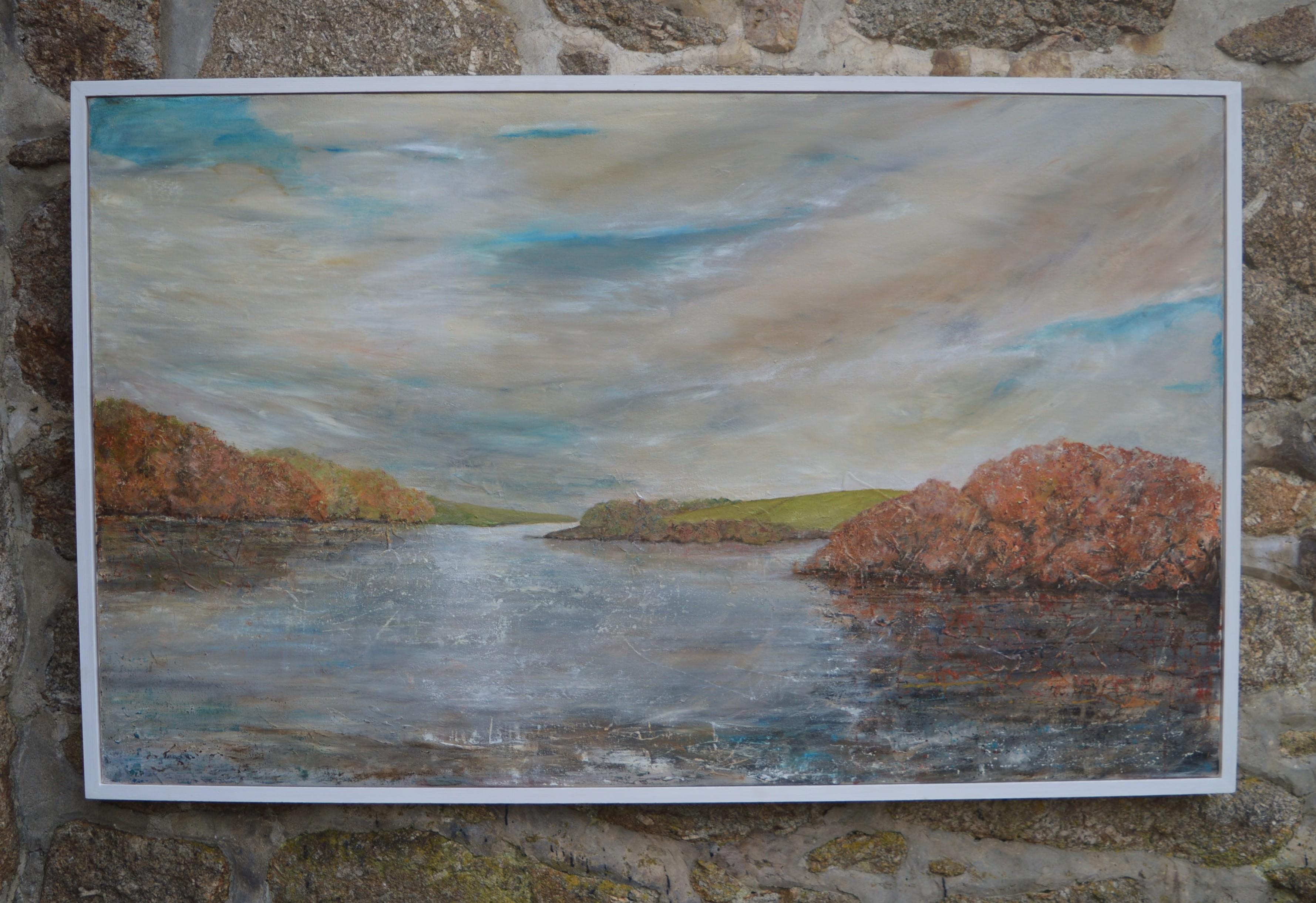 A Generous Display of Colour, Large Contemporary English Landscape - Impressionist Painting by Penny Rumble