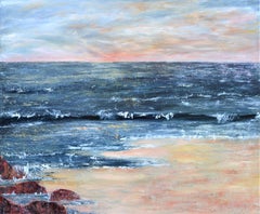 "All Good Days Come To An End ": A contemporary seascape oil on canvas.