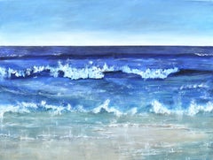 "Atlantic Blue II" : A contemporary seascape oil on canvas.