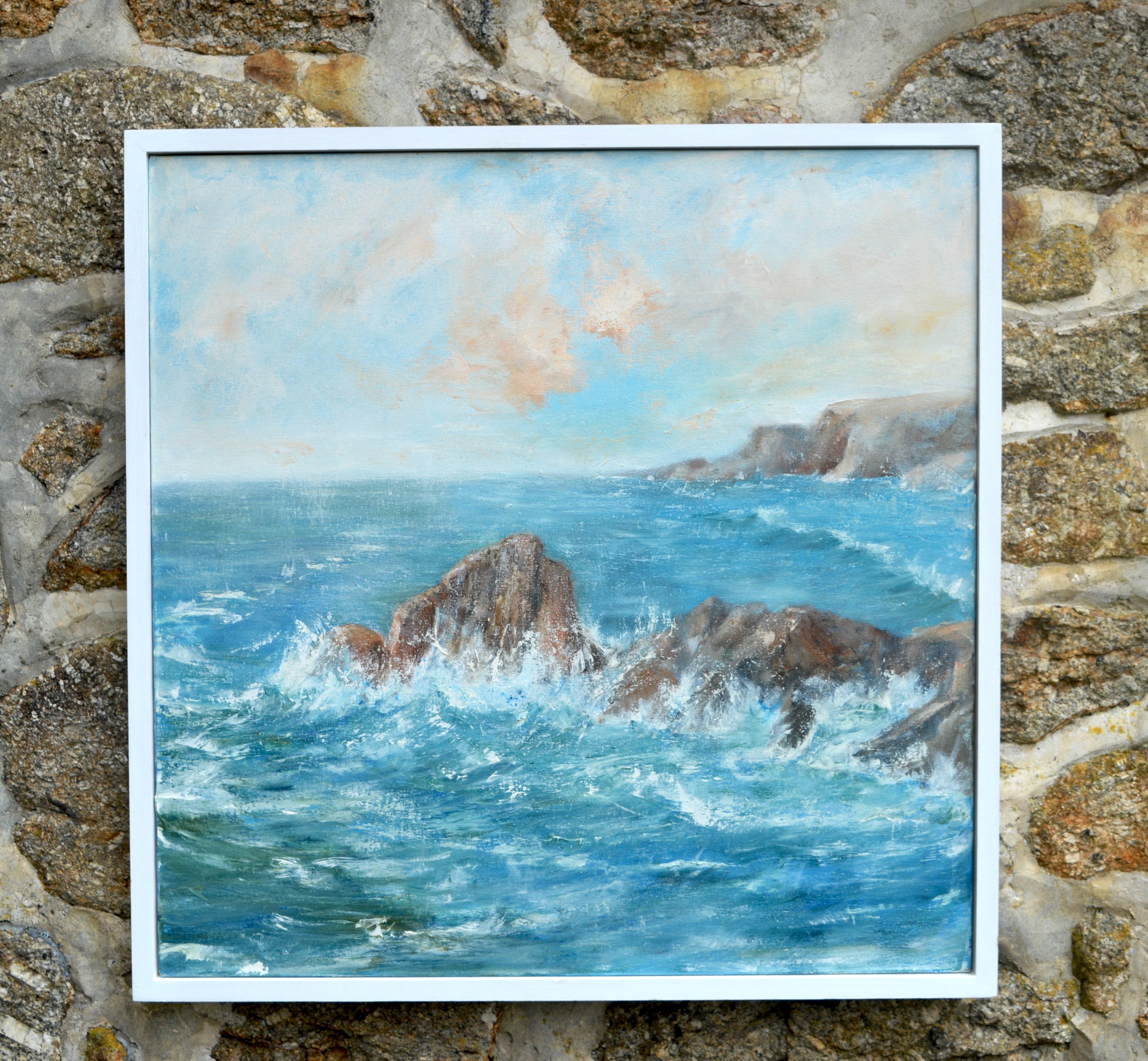 Mers atlantiques de l'extrême ouest  Paysage marin contemporain - Painting de Penny Rumble