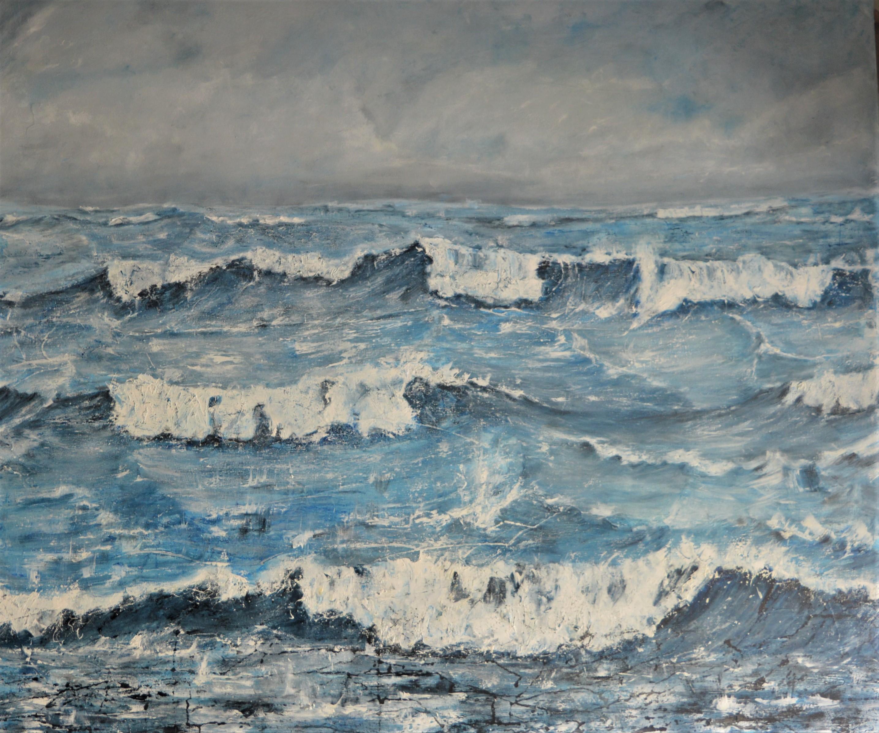 Penny Rumble Landscape Painting - I Must Go Down to the Seas Again. Contemporary Sea Scape Oil Painting