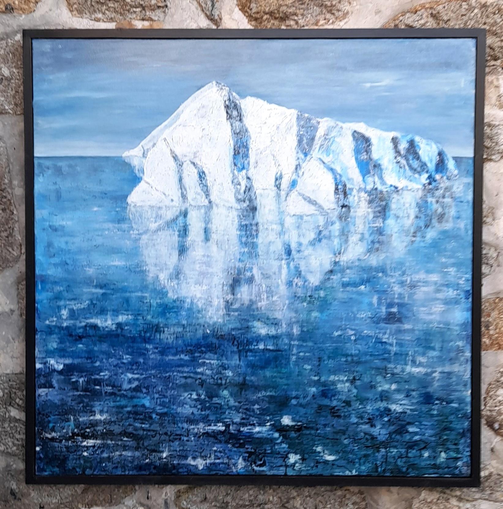 Iceberg.  Paesaggio marino contemporaneo - Painting di Penny Rumble