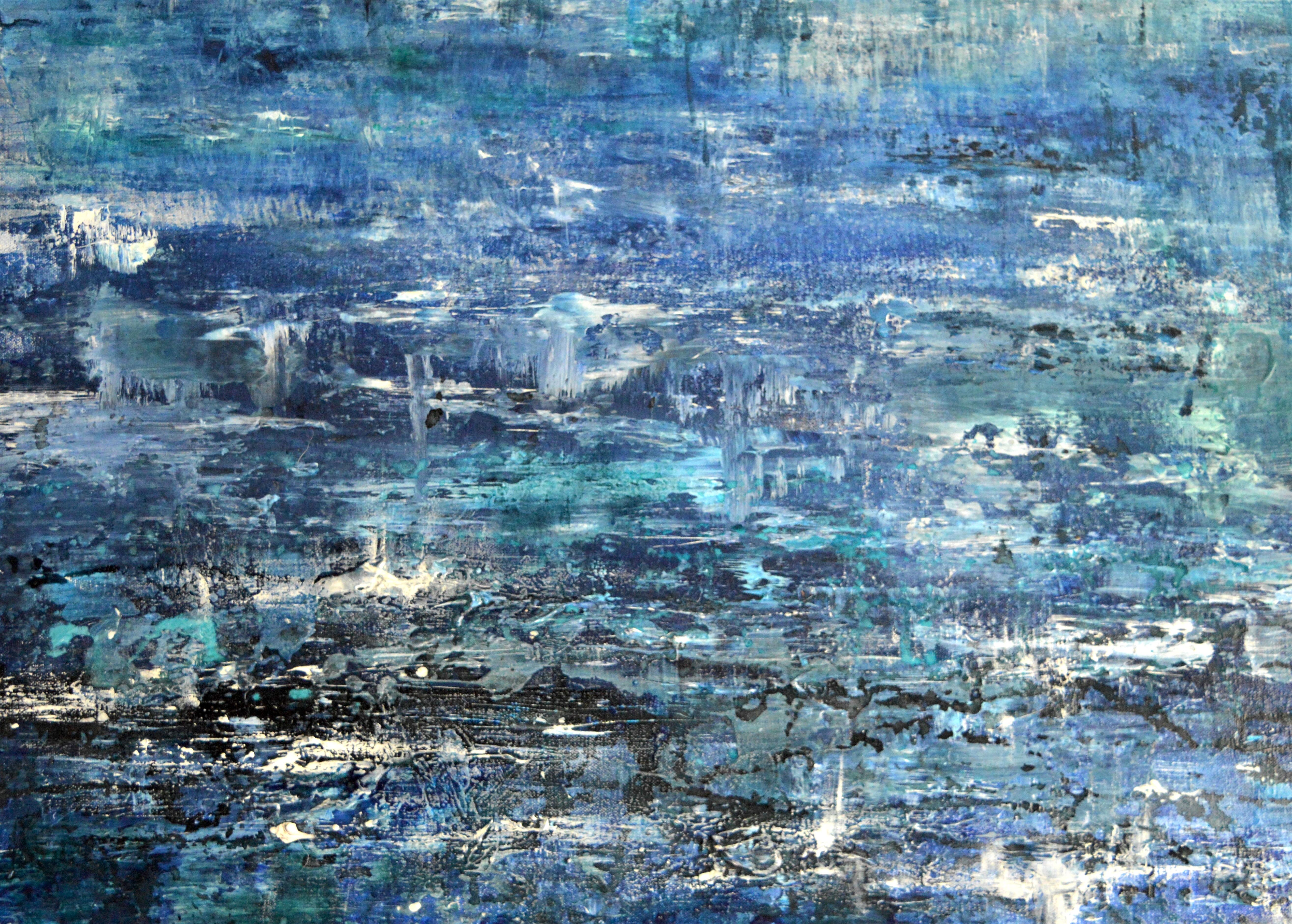 Iceberg.  Paesaggio marino contemporaneo - Painting Contemporaneo di Penny Rumble