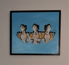 Minoan Dancers:  Contemporary Figurative Oil painting