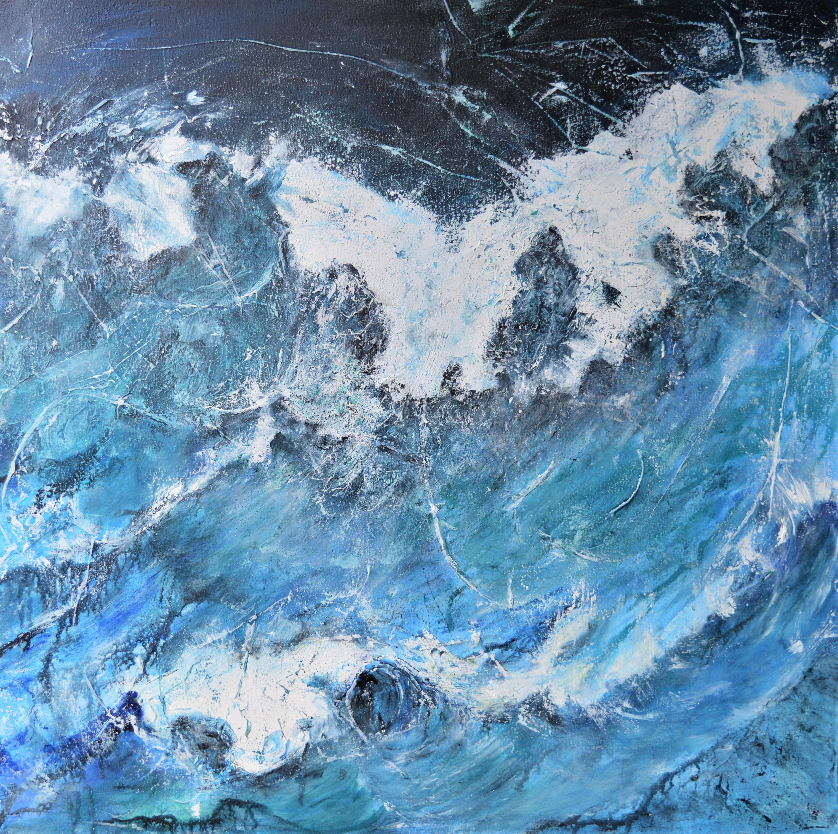 Penny Rumble Landscape Painting - Resurgence. Contemporary Sea Scape Oil Painting