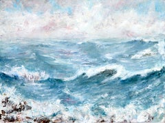 Salt On My Face,  Contemporary Seascape Oil Painting